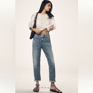 Anthropologie Pilcro The Wanderer Barrel Jeans Womens Size 26